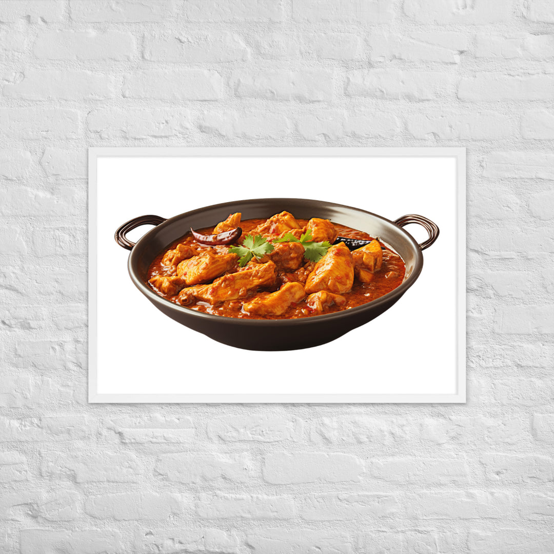 Spicy Chicken Curry Delight Framed poster 🤤 from Yumify.AI