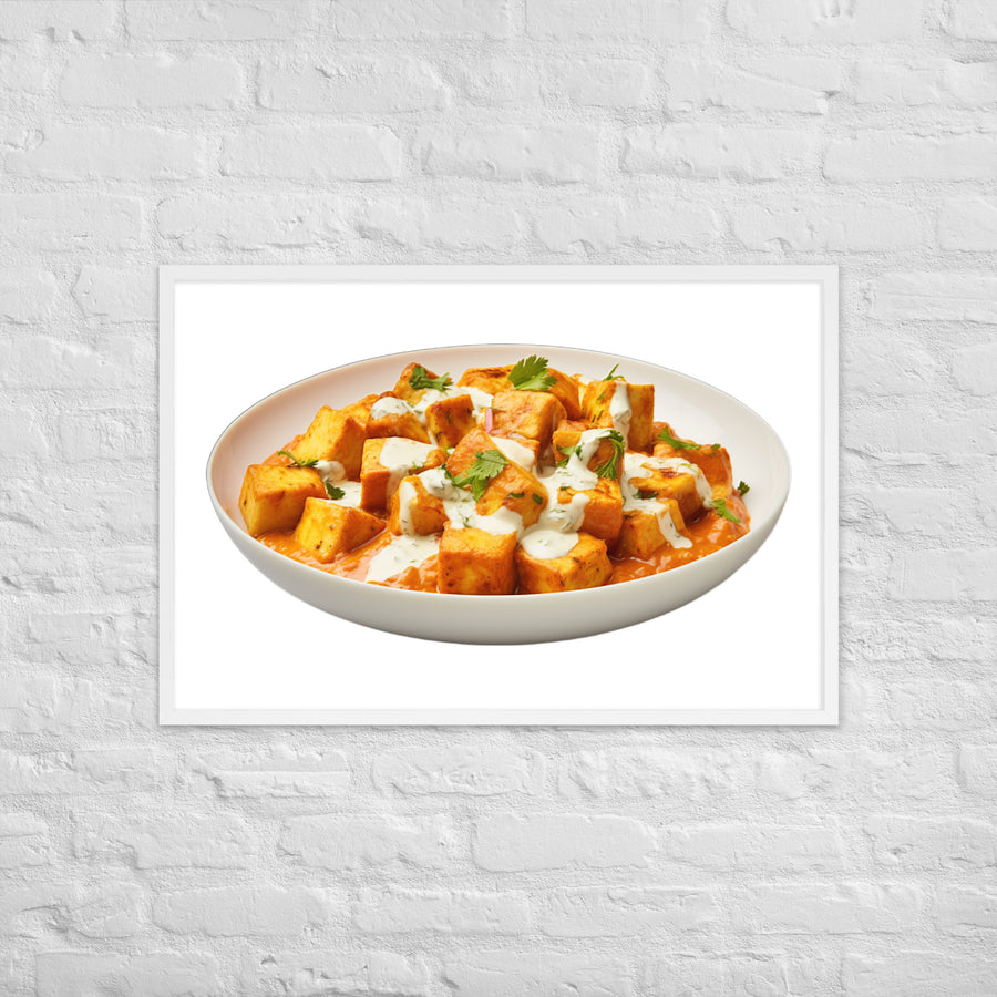 Paneer Tikka Masala Glow Framed poster 🤤 from Yumify.AI