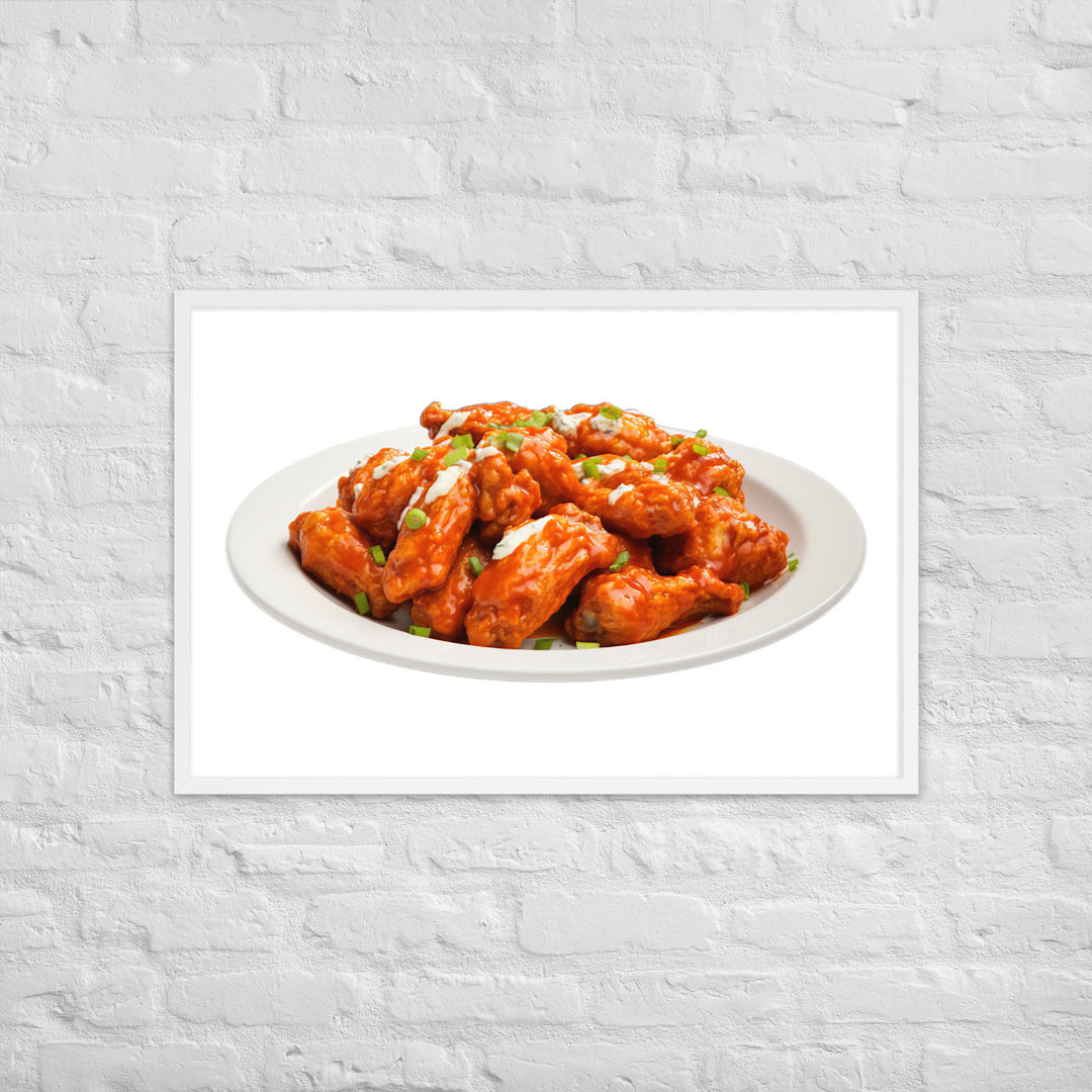 Spicy Buffalo Wings Framed poster 🤤 from Yumify.AI