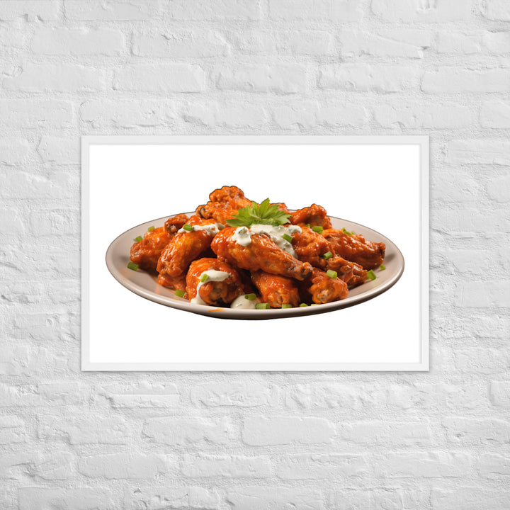 Spicy Buffalo Wings Framed poster 🤤 from Yumify.AI