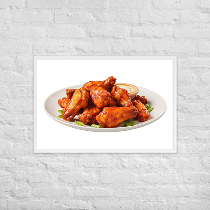 Spicy Buffalo Wings Framed poster 🤤 from Yumify.AI