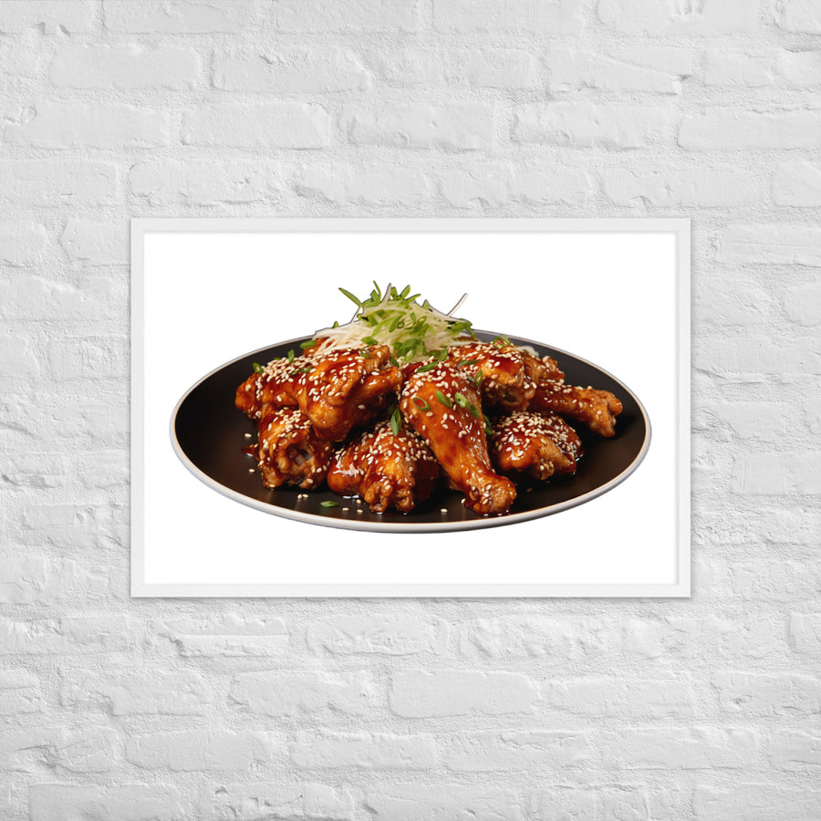 Korean Fried Chicken Delight Framed poster 🤤 from Yumify.AI
