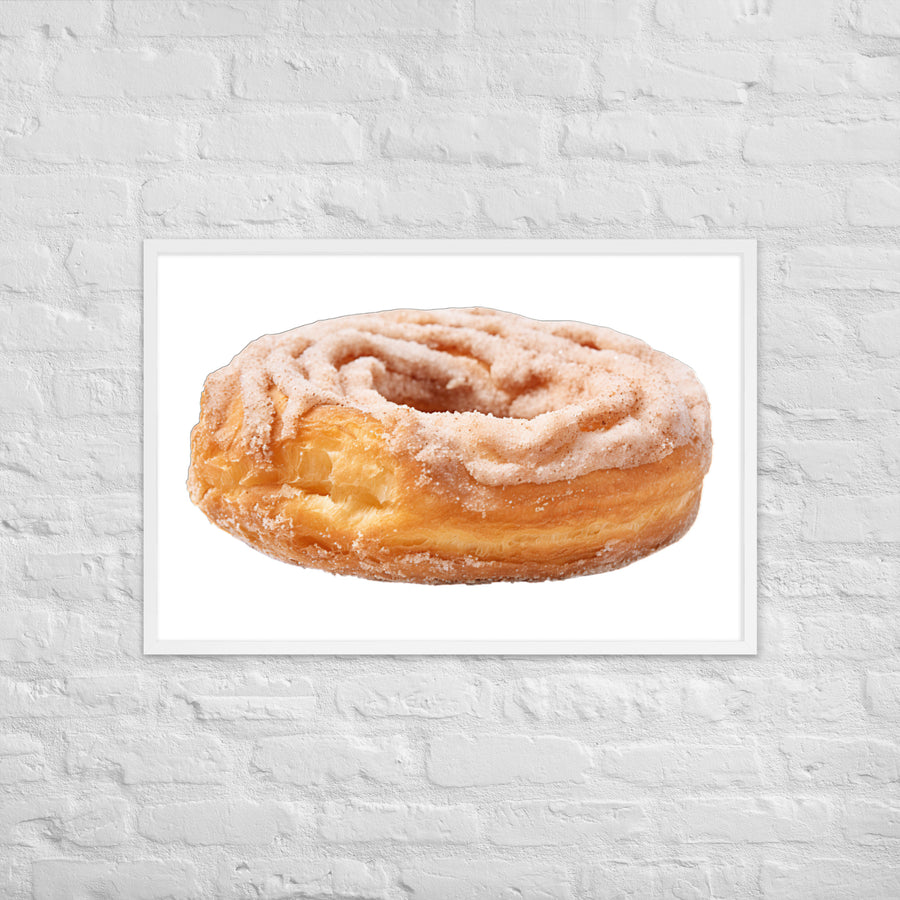 Cinnamon Sugar Donut Twist Framed poster 🤤 from Yumify.AI