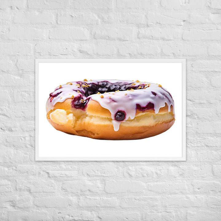 Blueberry Filled Donut Framed poster 🤤 from Yumify.AI