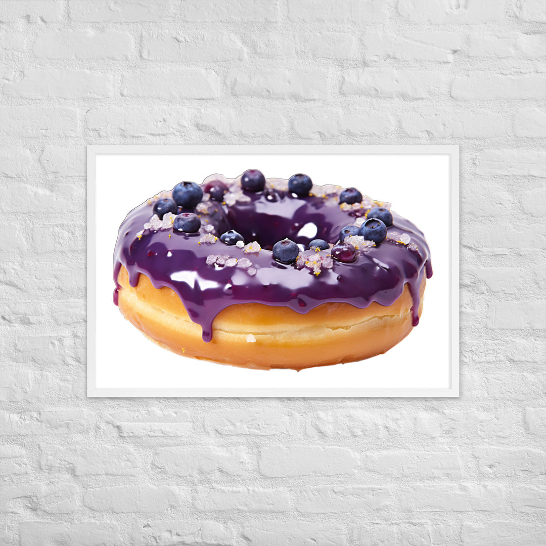 Blueberry Filled Donut Framed poster 🤤 from Yumify.AI