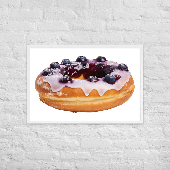 Blueberry Filled Donut Framed poster 🤤 from Yumify.AI