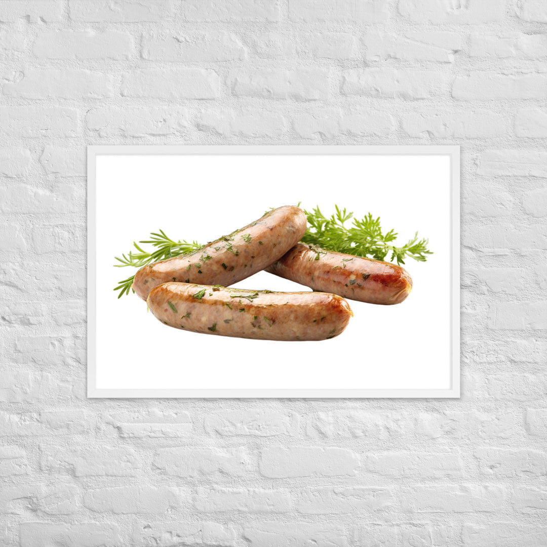 Herbed Chicken Sausage Framed poster 🤤 from Yumify.AI