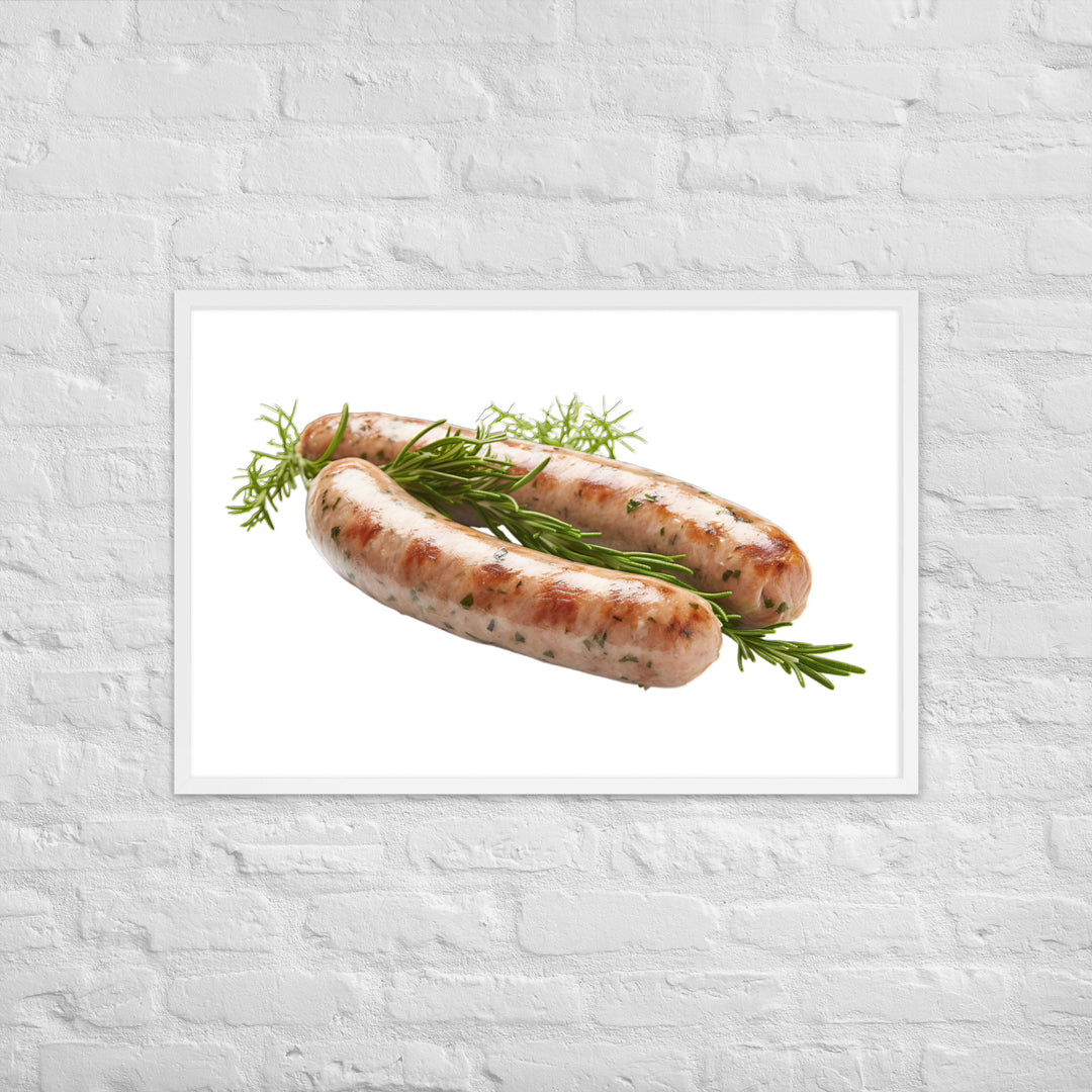 Herbed Chicken Sausage Framed poster 🤤 from Yumify.AI