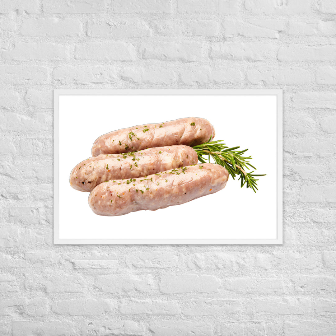 Herbed Chicken Sausage Framed poster 🤤 from Yumify.AI