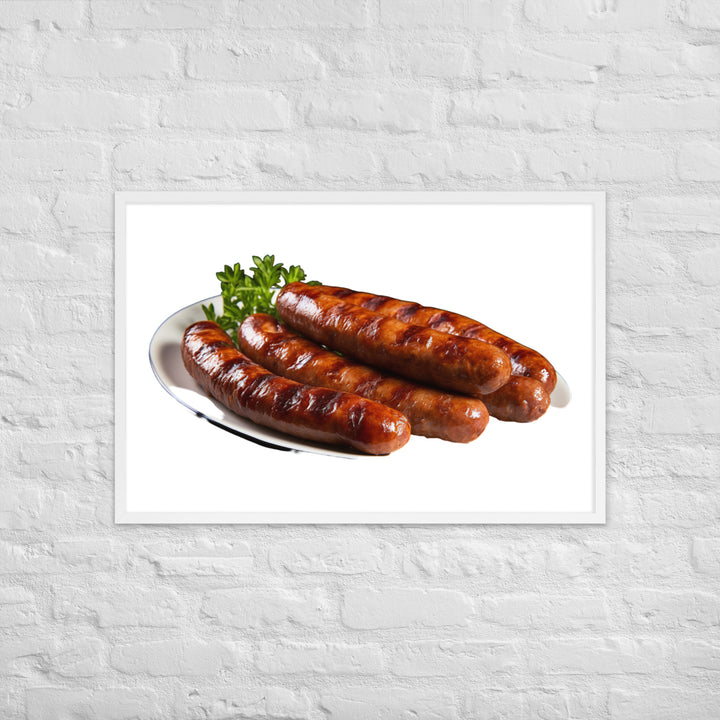 Grilled Pork Sausage Framed poster 🤤 from Yumify.AI