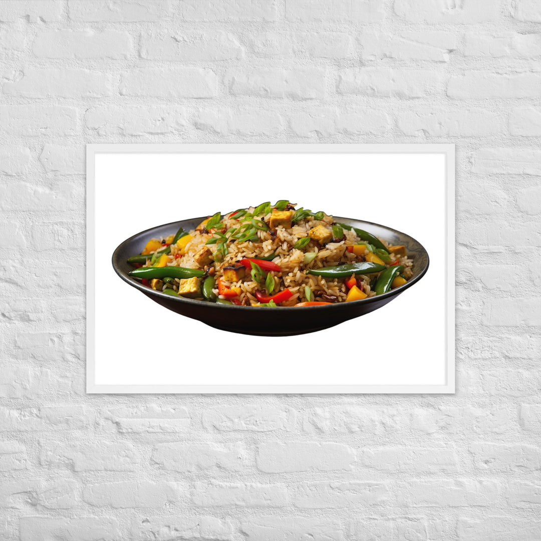 Vegetable Fried Rice Framed poster 🤤 from Yumify.AI