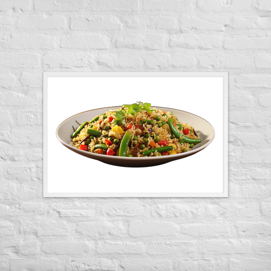 Vegetable Fried Rice Framed poster 🤤 from Yumify.AI