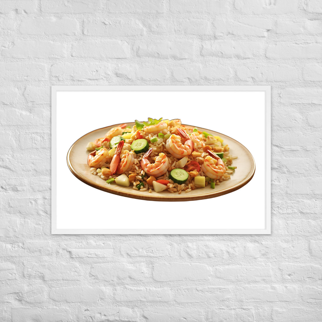 Shrimp Fried Rice Framed poster 🤤 from Yumify.AI