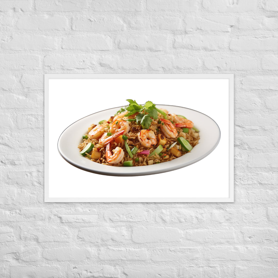 Shrimp Fried Rice Framed poster 🤤 from Yumify.AI