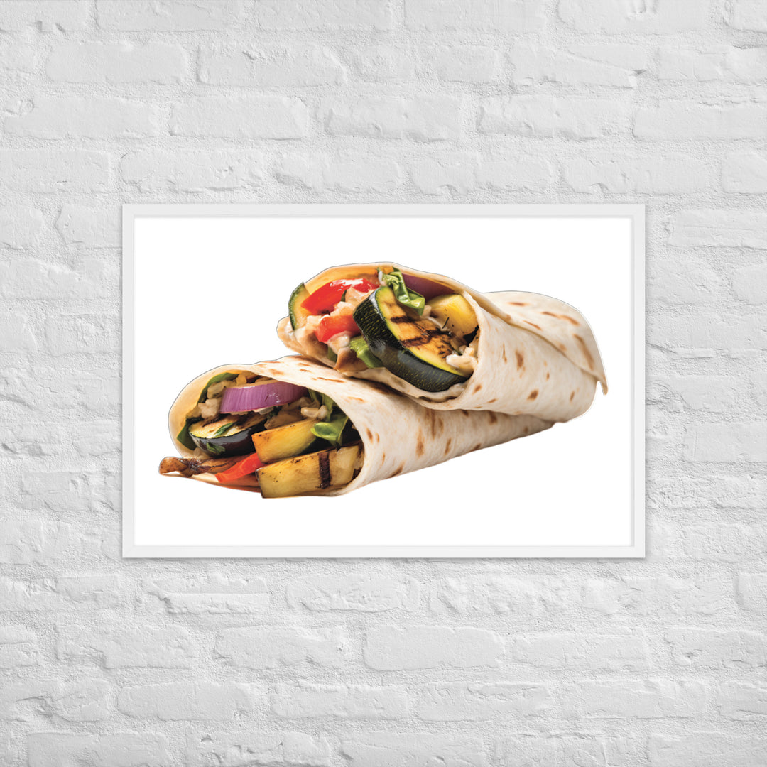 Vegetarian Shawarma Framed poster 🤤 from Yumify.AI