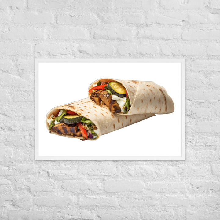 Vegetarian Shawarma Framed poster 🤤 from Yumify.AI