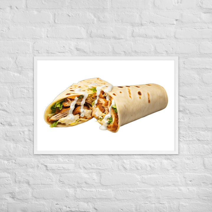 Spiced Chicken Shawarma Framed poster 🤤 from Yumify.AI