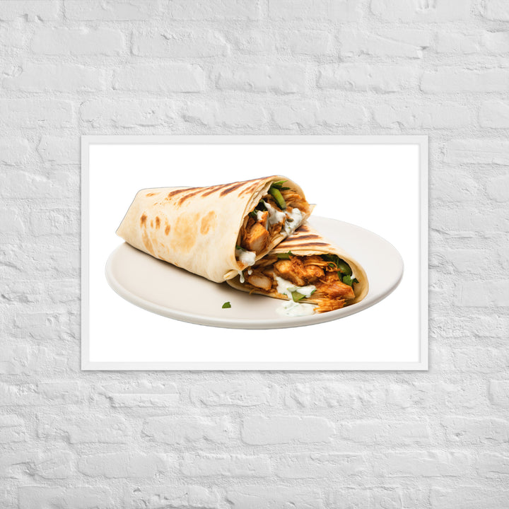 Spiced Chicken Shawarma Framed poster 🤤 from Yumify.AI