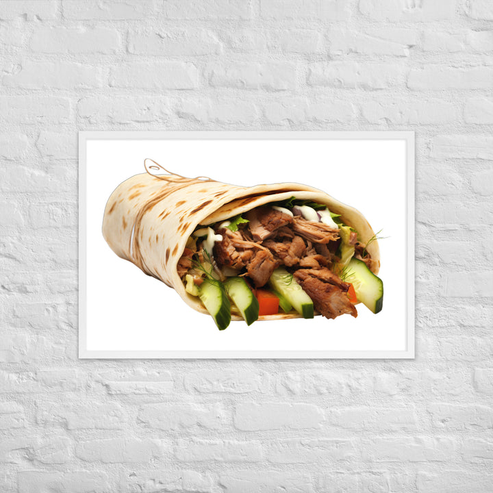 Mixed Meat Shawarma Framed poster 🤤 from Yumify.AI