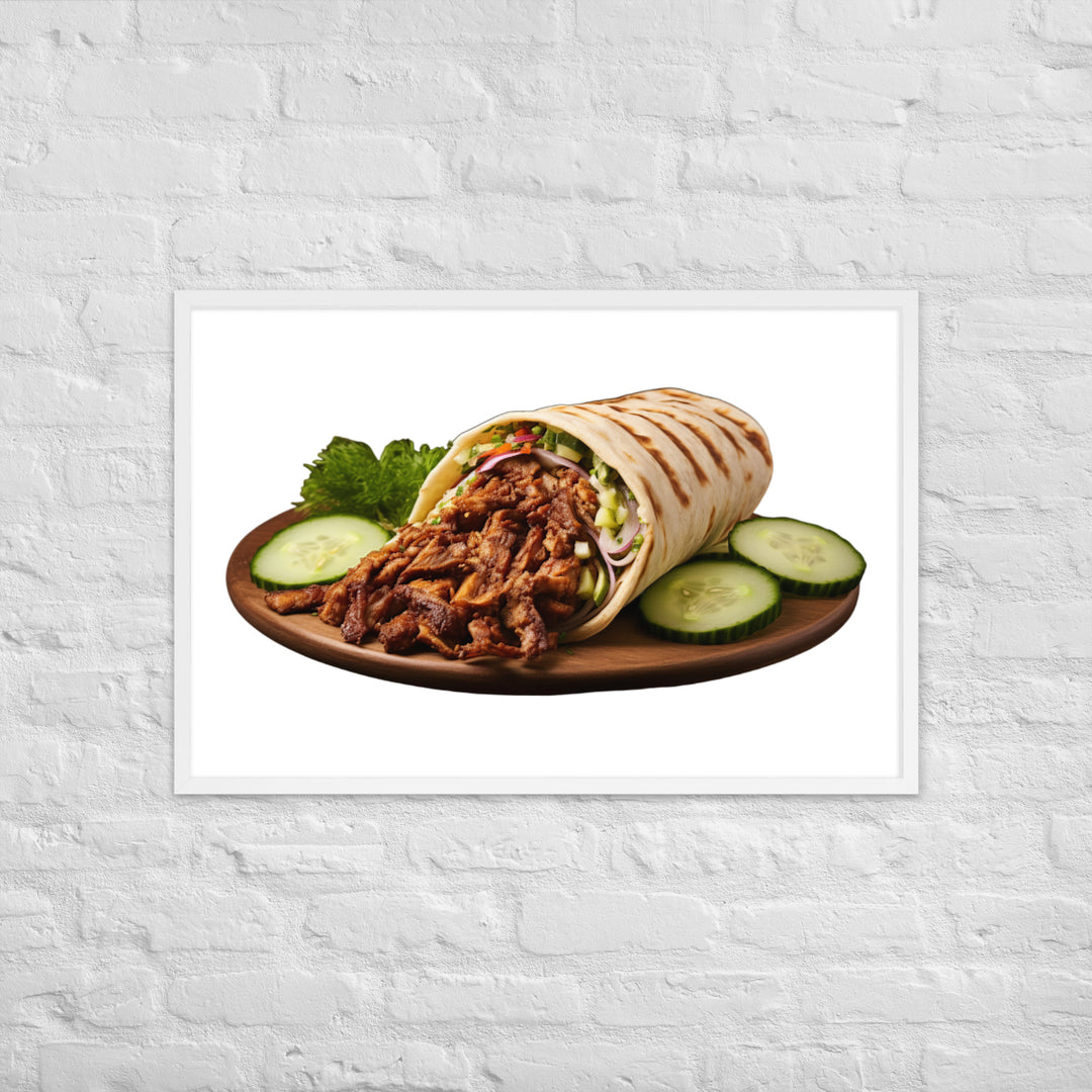 Mixed Meat Shawarma Framed poster 🤤 from Yumify.AI