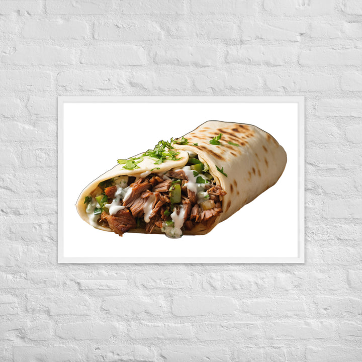 Lamb Shawarma Delight Framed poster 🤤 from Yumify.AI