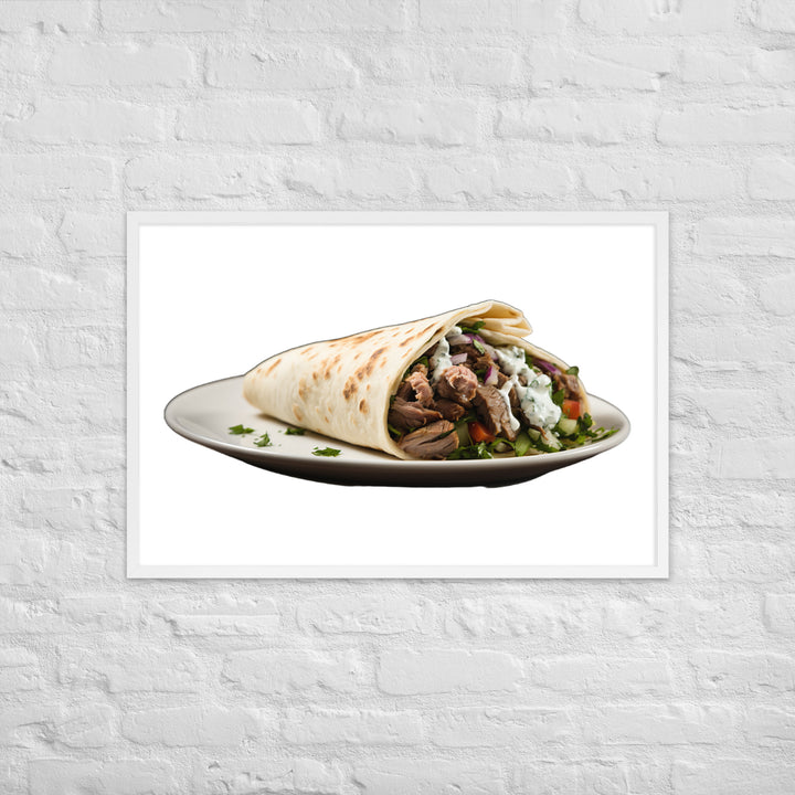 Lamb Shawarma Delight Framed poster 🤤 from Yumify.AI