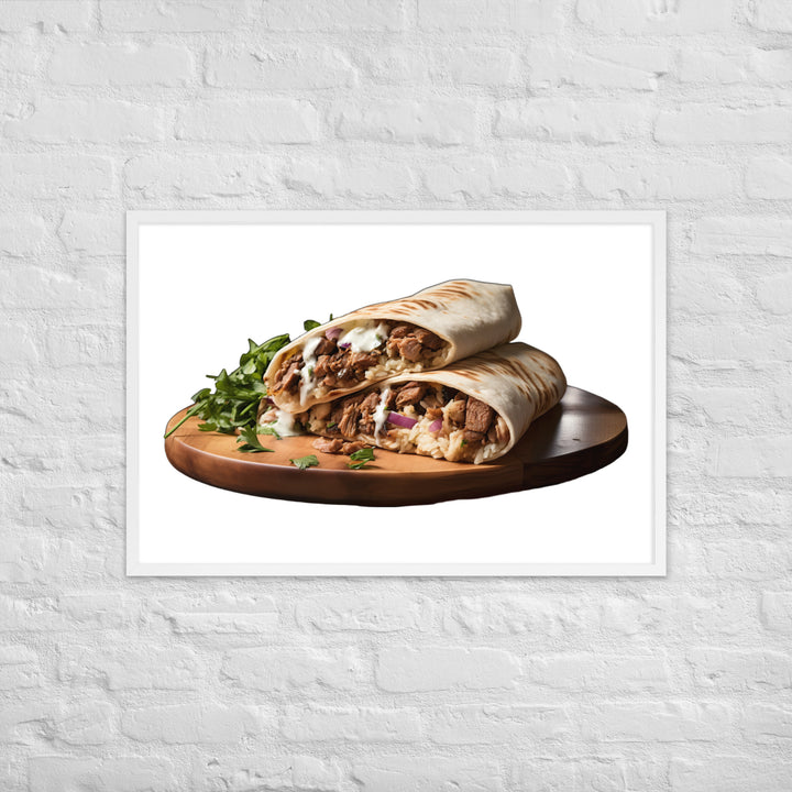 Lamb Shawarma Delight Framed poster 🤤 from Yumify.AI