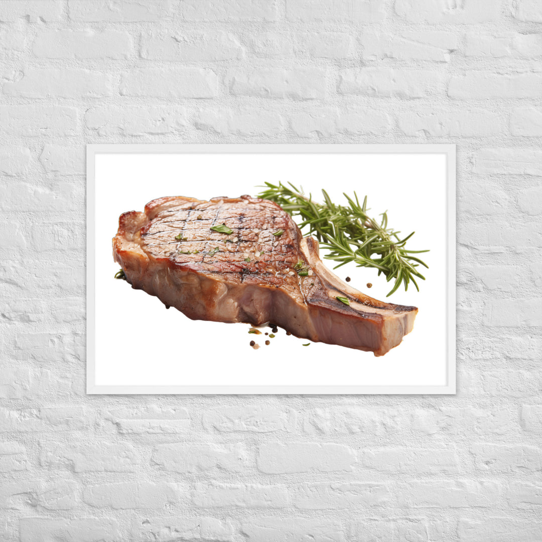 T Bone Steak with Herbs Framed poster 🤤 from Yumify.AI