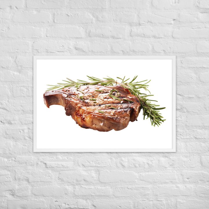 T Bone Steak with Herbs Framed poster 🤤 from Yumify.AI