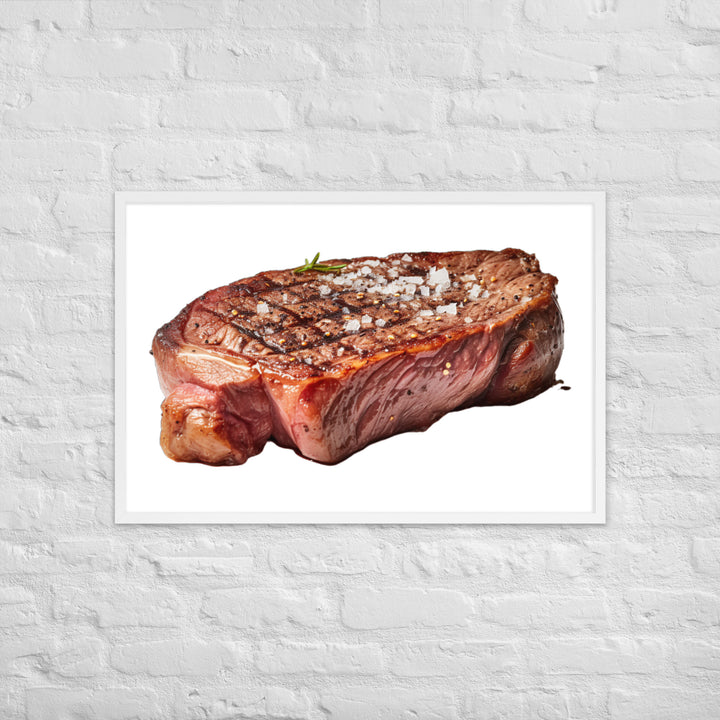 Sizzling Ribeye Steak Framed poster 🤤 from Yumify.AI