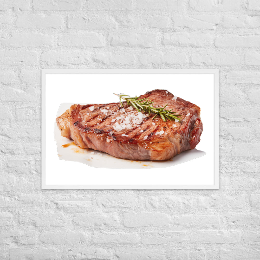 Sizzling Ribeye Steak Framed poster 🤤 from Yumify.AI