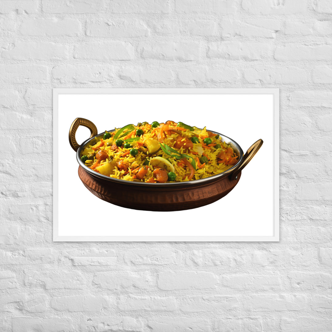 Vegetable Biryani Feast Framed poster 🤤 from Yumify.AI