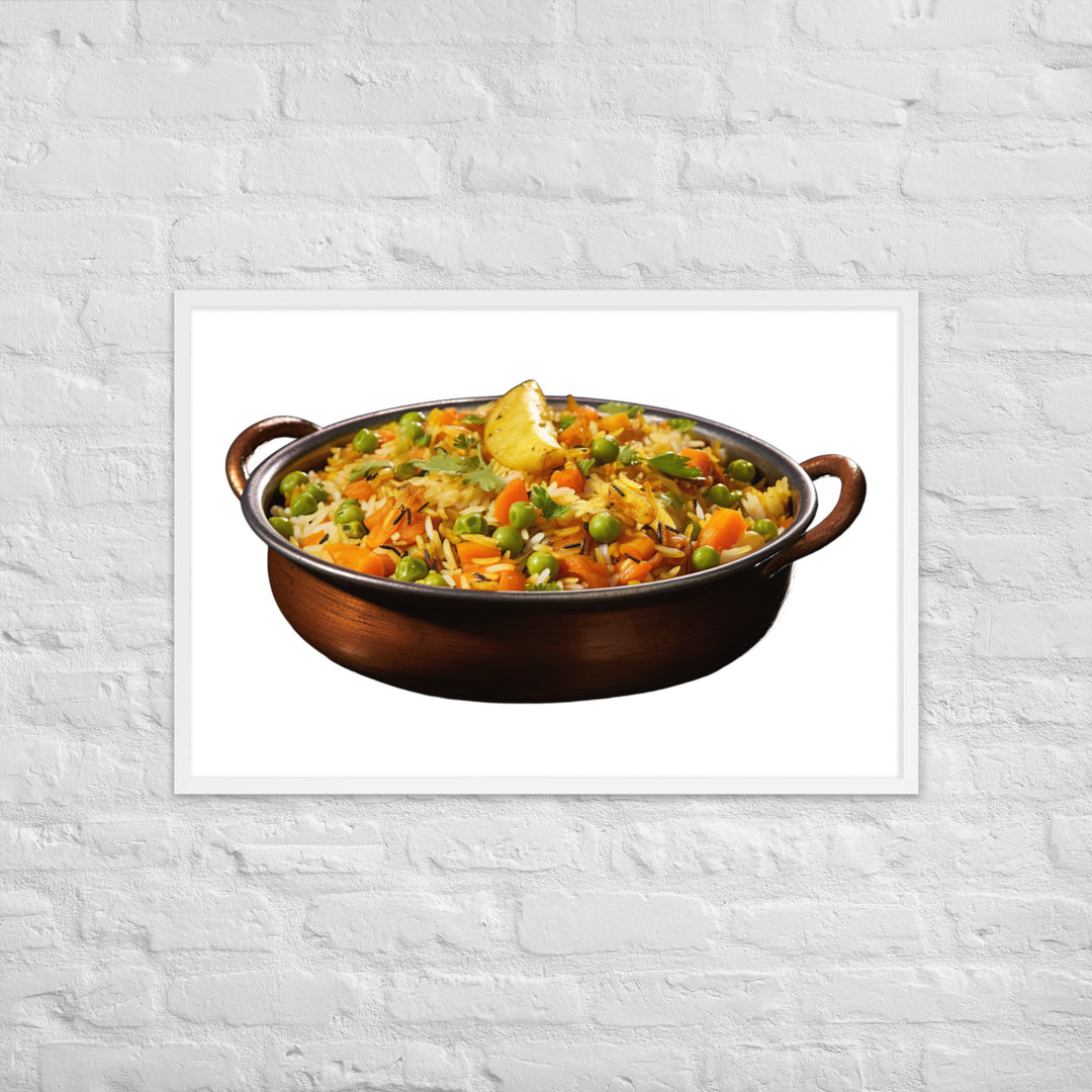 Vegetable Biryani Feast Framed poster 🤤 from Yumify.AI