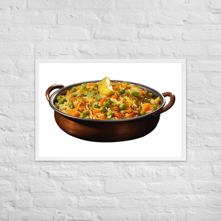 Vegetable Biryani Feast Framed poster 🤤 from Yumify.AI