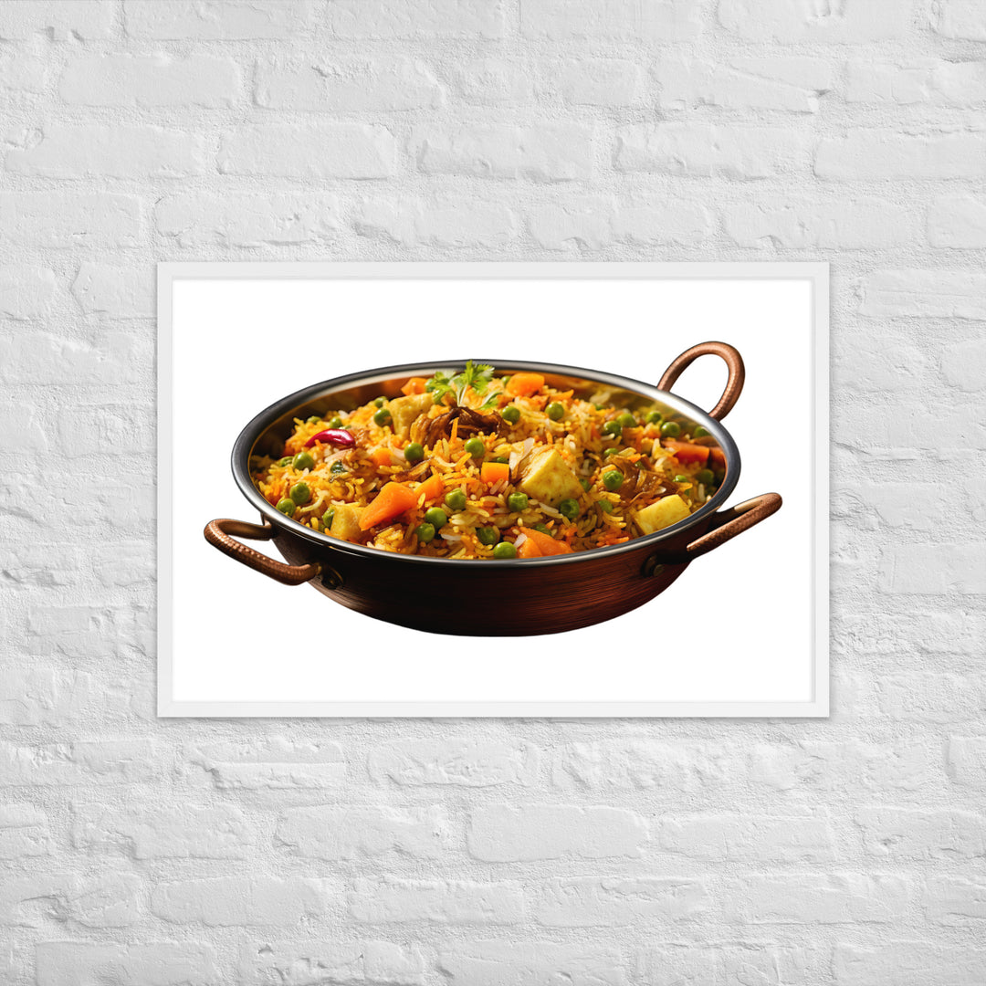 Vegetable Biryani Feast Framed poster 🤤 from Yumify.AI