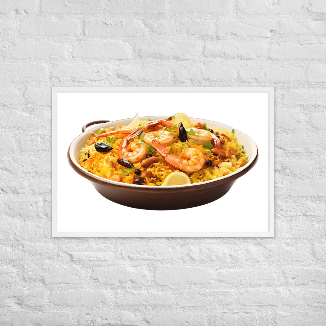 Prawn Biryani Seafood Delight Framed poster 🤤 from Yumify.AI