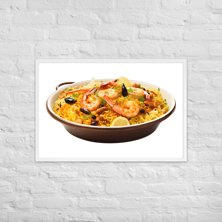 Prawn Biryani Seafood Delight Framed poster 🤤 from Yumify.AI