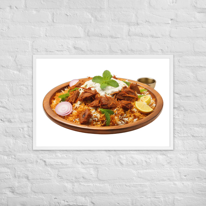 Mutton Biryani Platter Framed poster 🤤 from Yumify.AI