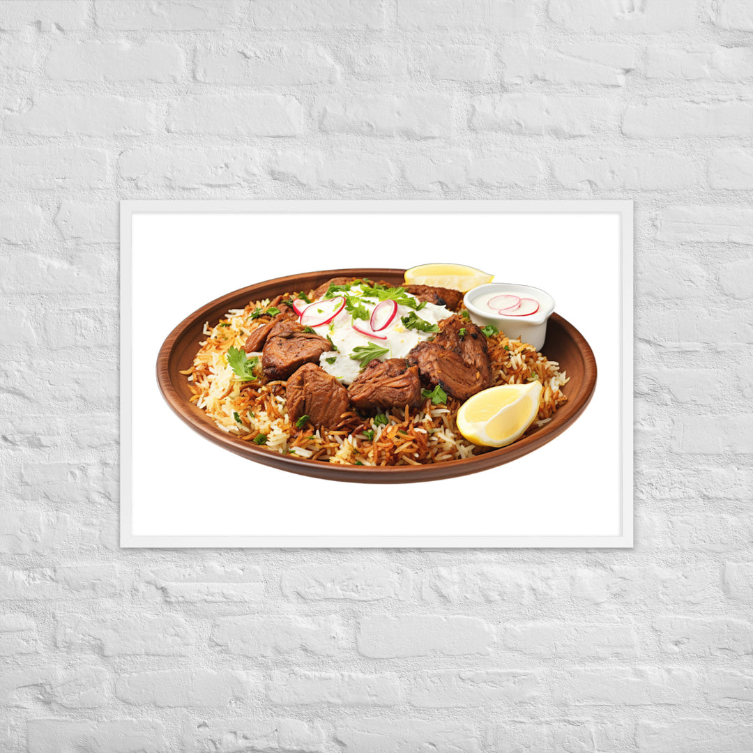 Mutton Biryani Platter Framed poster 🤤 from Yumify.AI