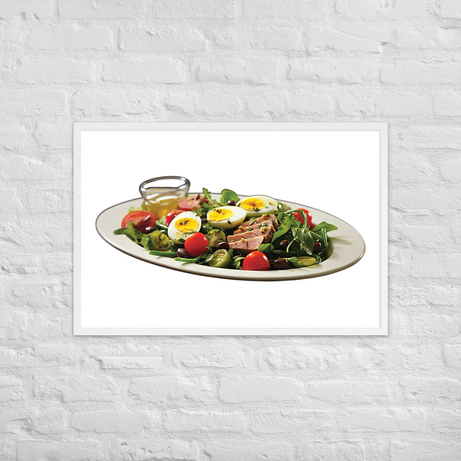 Tuna Nicoise Salad Framed poster 🤤 from Yumify.AI