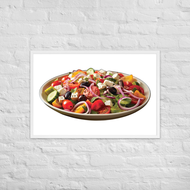 Greek Salad Delight Framed poster 🤤 from Yumify.AI