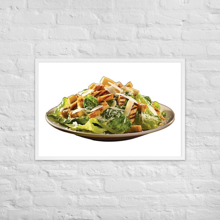 Fresh Caesar Salad Framed poster 🤤 from Yumify.AI