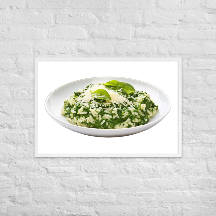 Spinach and Parmesan Risotto Framed poster 🤤 from Yumify.AI