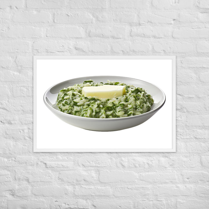 Spinach and Parmesan Risotto Framed poster 🤤 from Yumify.AI