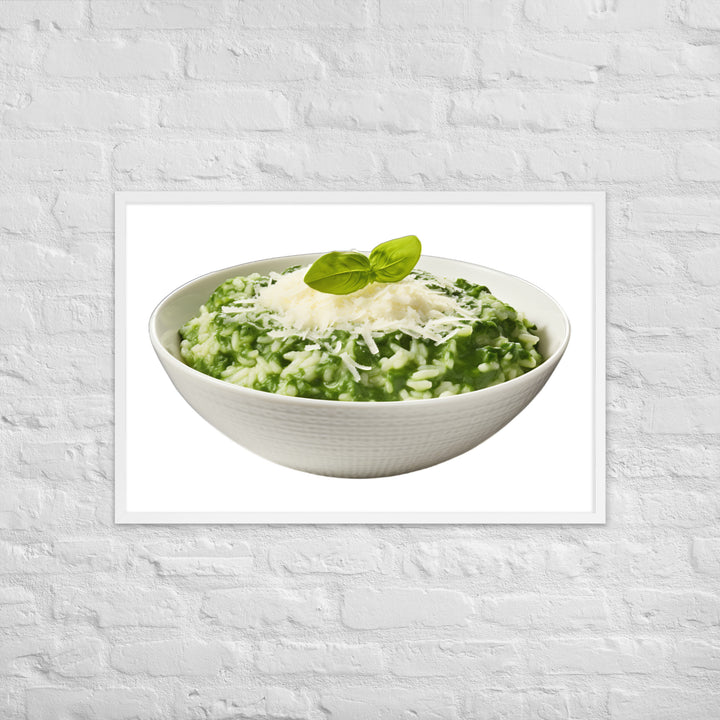 Spinach and Parmesan Risotto Framed poster 🤤 from Yumify.AI