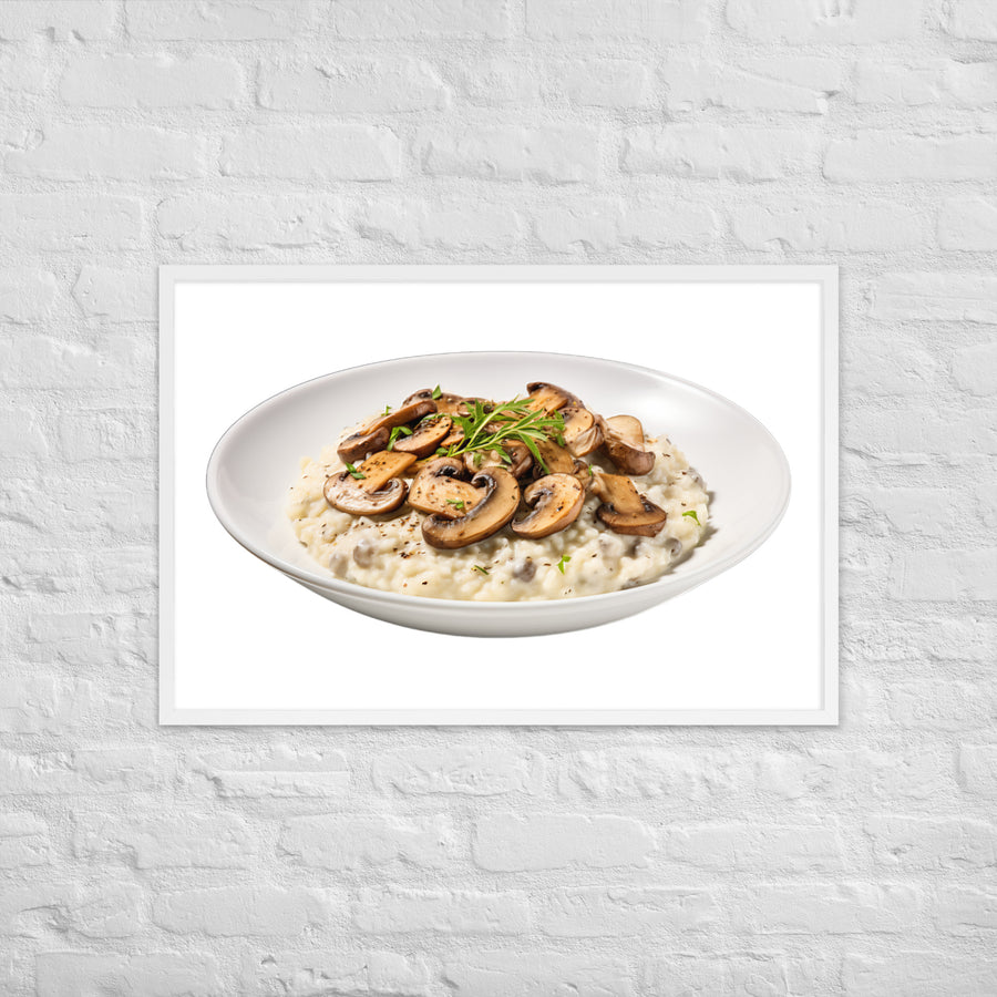 Creamy Mushroom Risotto Framed poster 🤤 from Yumify.AI