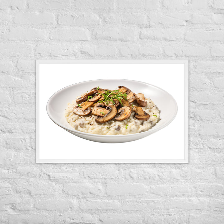 Creamy Mushroom Risotto Framed poster 🤤 from Yumify.AI