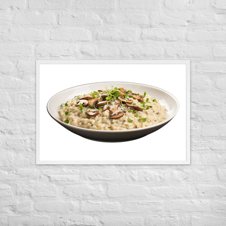 Creamy Mushroom Risotto Framed poster 🤤 from Yumify.AI