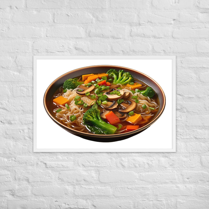 Vegetarian Ramen Delight Framed poster 🤤 from Yumify.AI