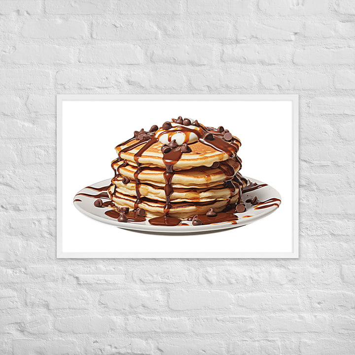 Chocolate Chip Pancakes Framed poster 🤤 from Yumify.AI